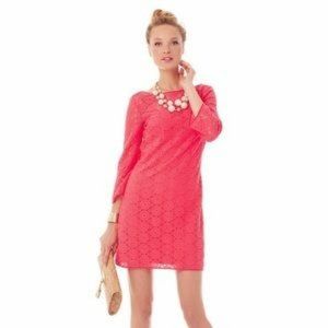 LILLY PULITZER TOPANGA ISLAND CORAL CROCHET DRESS